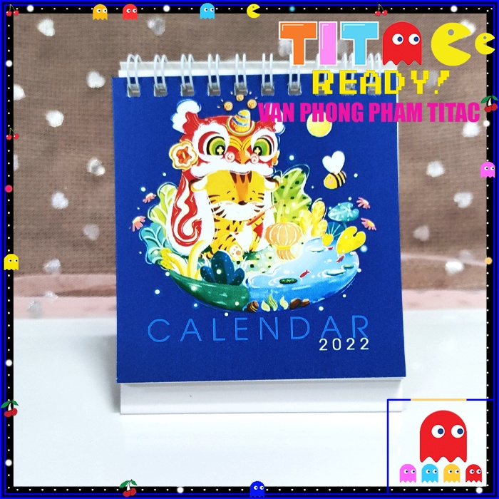 Lịch để bàn mini, lịch bỏ túi (pocket calendar) - Lịch Việt Nam 2022 có ngày âm lịch năm con hổ