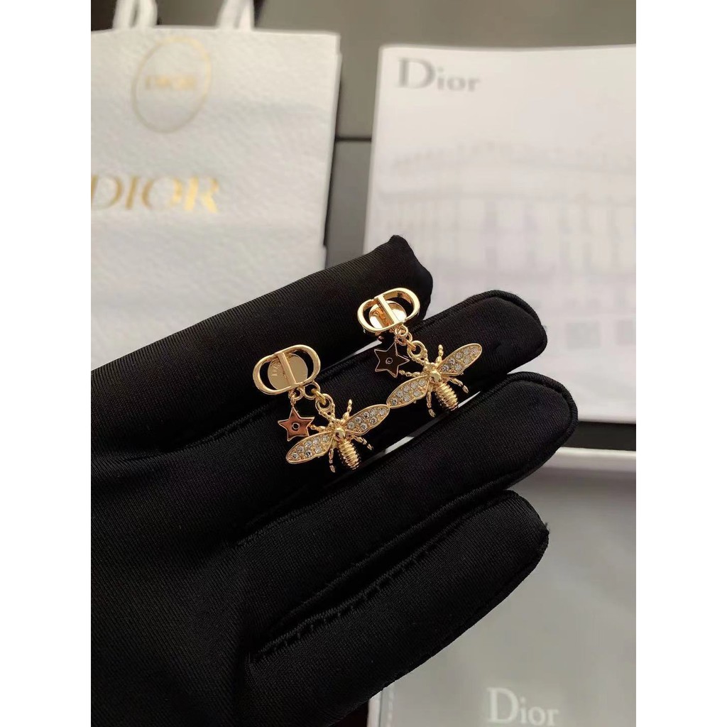 Bông tai Dior đính đá thời trang cho nữ
