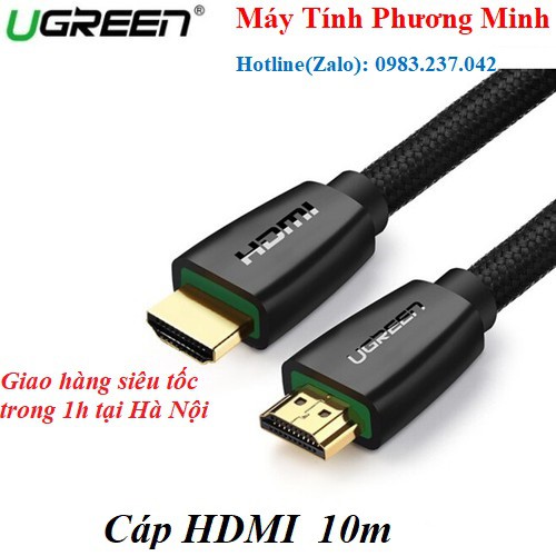 Cáp HDMI 2.0 Ugreen 40414 10m- Sản phẩm chính hãng bảo hành 18 tháng