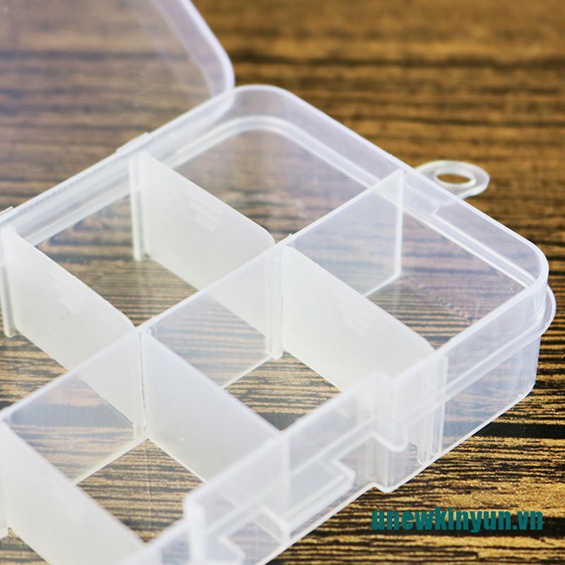 Unewkinyun.vn☀Bộ 2 Hộp Nhựa 8 Ngăn Đựng Trang Sức Có Thể Điều Chỉnh