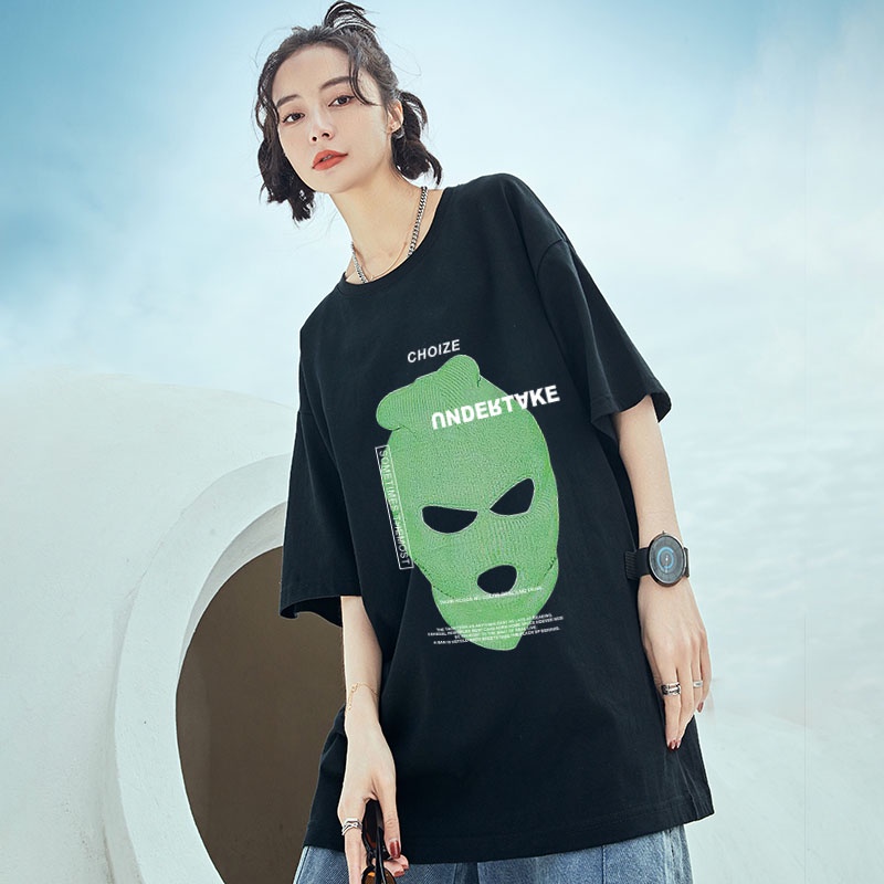 Áo Thun Nam Ngắn Tay Dáng Rộng Phong Cách Hip Hop Âu Mỹ Size M-8XL