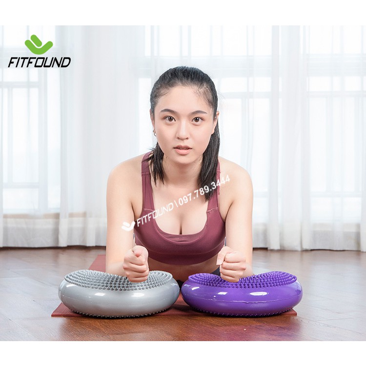Bóng đệm thăng bằng tập gym yoga 33 34 cm có gai massage - Balance ball