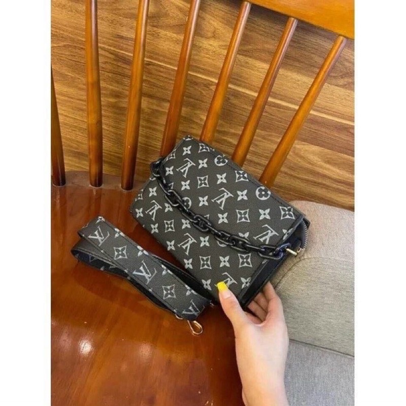 [Giá Sỉ] Túi Xách Nữ Túi Đeo Chéo Clutch Dáng Vuông Phối Xích Sang Chảnh