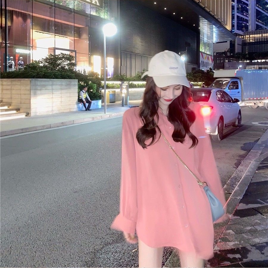 Sơ mi dài tay dáng rộng thời trang thiết kế nhiều màu sắc cho nữ