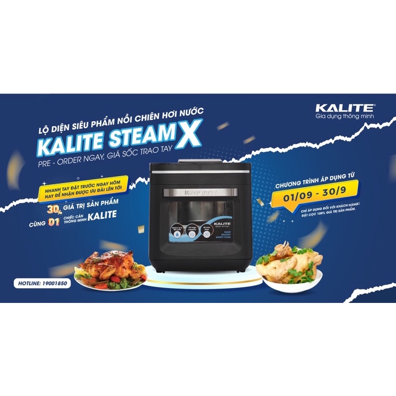 Nồi chiên ko dầu Kalite Steam X