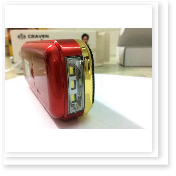 Loa Craven CR-836S , 836S Nghe Nhạc Thẻ Nhớ, USB, FM Chính Hãng Có Đèn PIN, Cắm Tai Nghe