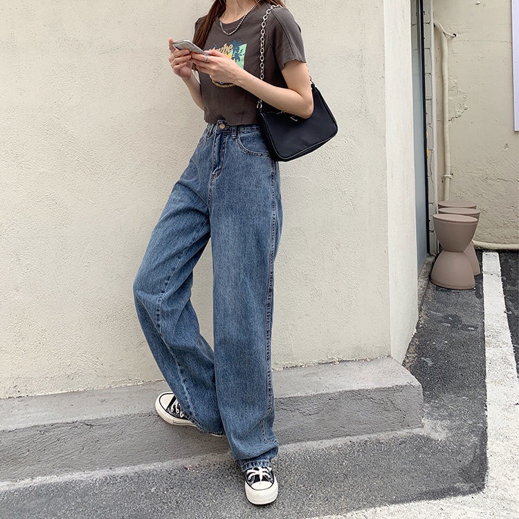 Quần Jeans Dài Ống Rộng Thời Trang Dành Cho Nữ