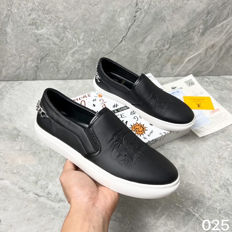 giầy slipon quai xích - giày lười Amiri đen dành cho nam