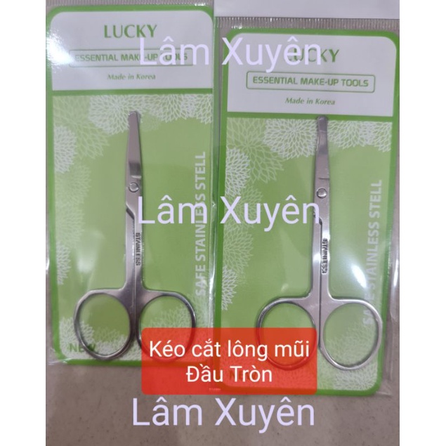 Kéo nhỏ cắt tỉa lông mi lông mũi Lucky thép siêu bén bền cao cấp ❤ Tận Gốc ❤ đầu tròn, đầu dài ngắn nhọn hơi cong loại 1 | BigBuy360 - bigbuy360.vn