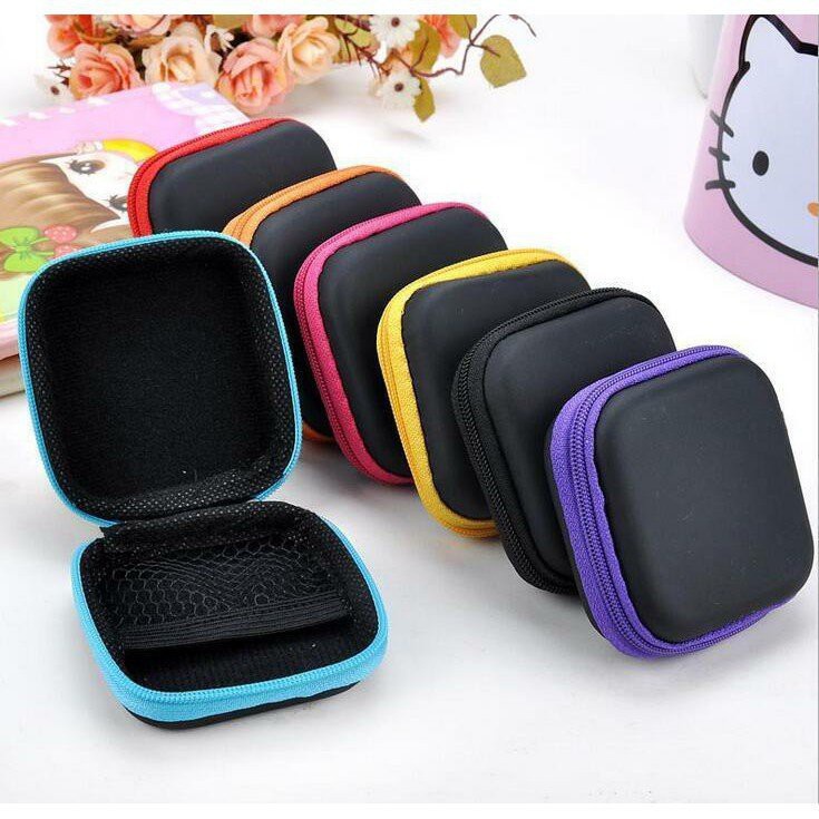 Hộp Đựng Tai Nghe , Túi Đựng Dây Cáp Sạc Điện Thoại, Hình Vuông 88215 ĐỨC TÀI STORE