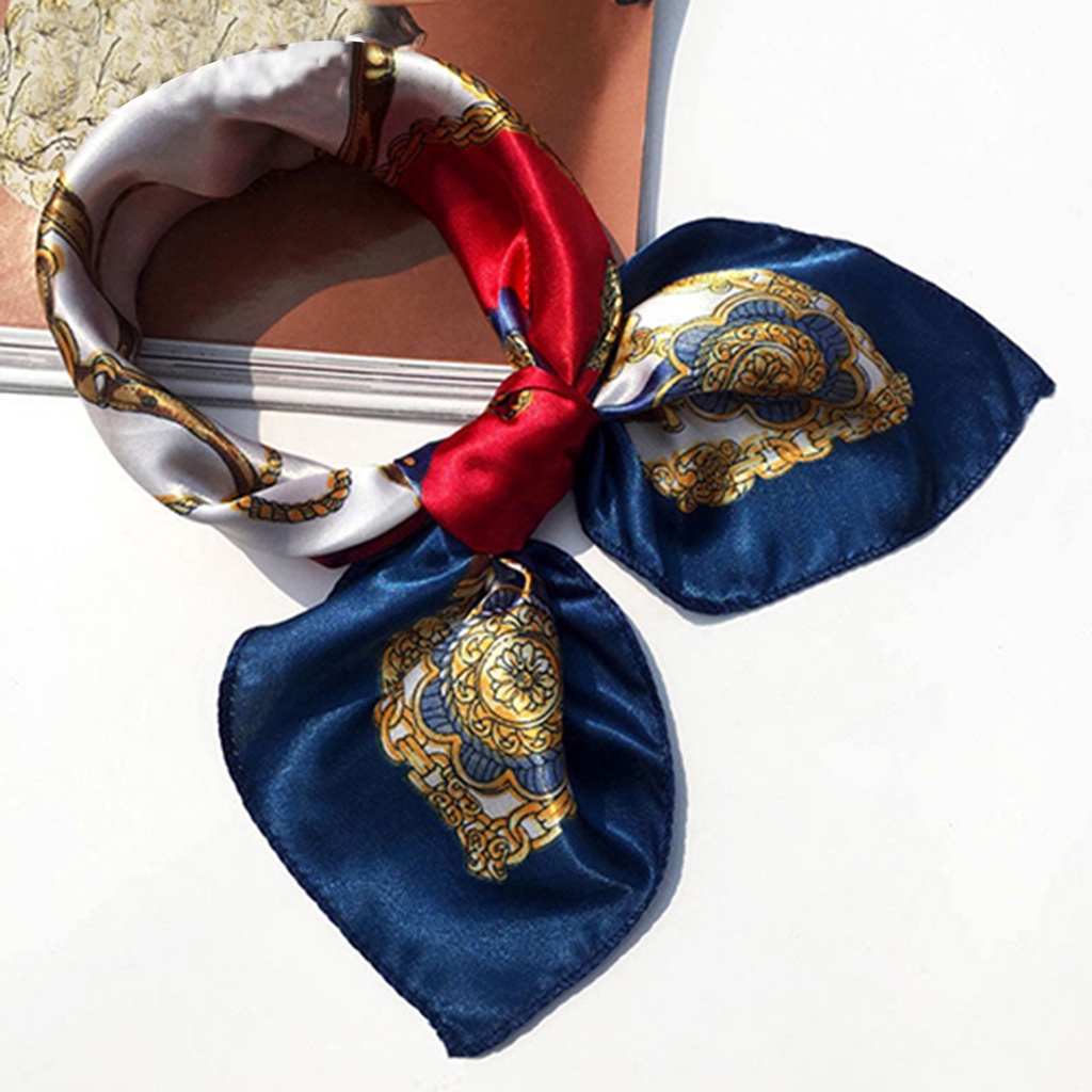 Khăn choàng cổ vải lụa satin mềm mại thời trang