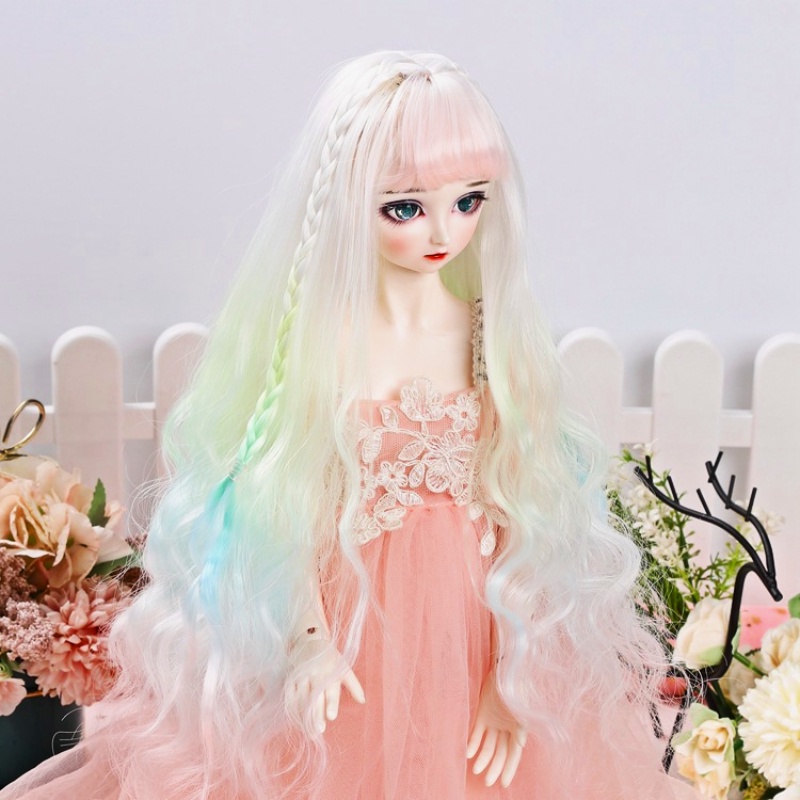 Tóc Giả Dài 60cm Màu Sắc Tuyến Tính Cho Búp Bê 1 / 3 1 / 4 1 / 6 bjd / sd