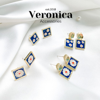 Bông tai hoa cúc Hàn Quốc phụ kiện thời trang veronica