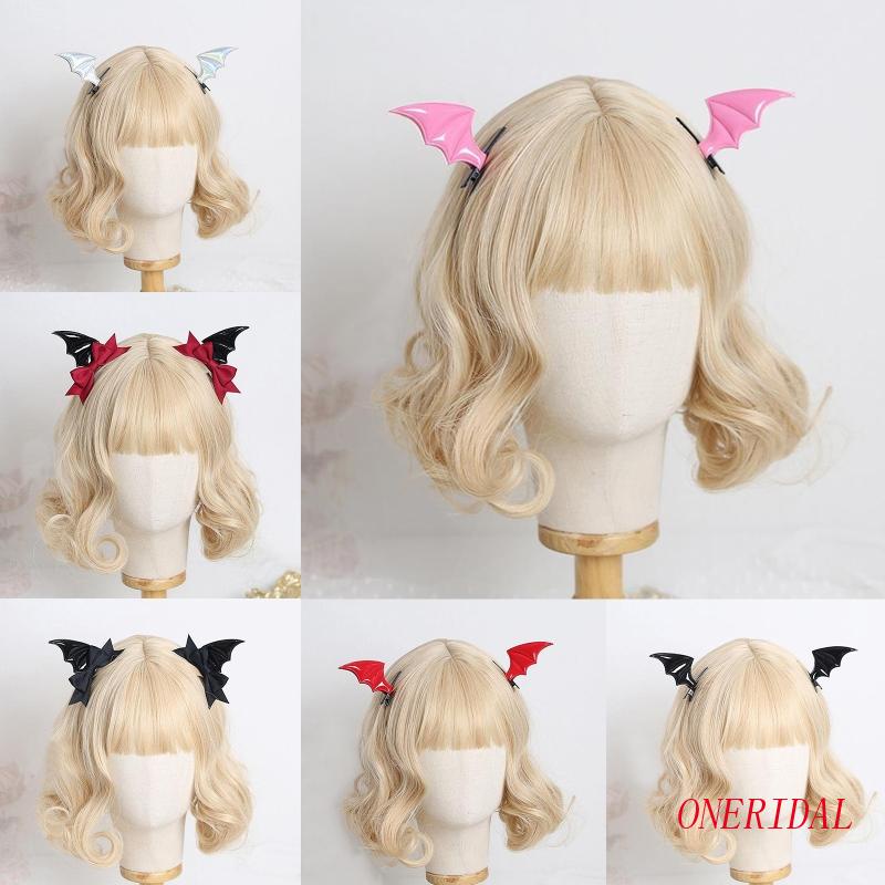 Kẹp Tóc Hình Cánh Dơi Phong Cách Gothic Punk Cho Bé Gái Dự Tiệc Haunted House De