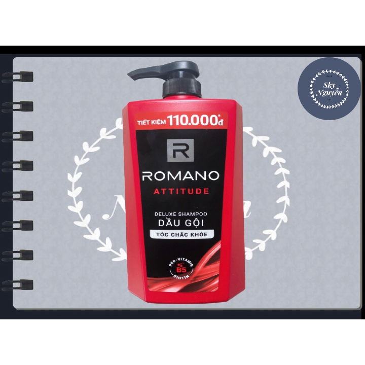 Dầu gội Romano 900g Attitude (đỏ).