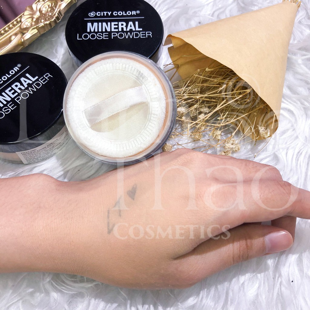 Phấn Phủ Kiềm Dầu City Color Mineral Loose Powder