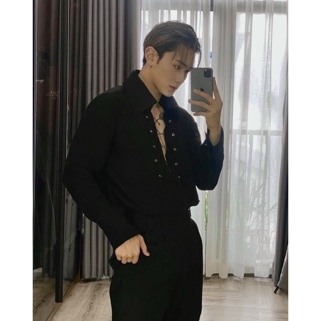 Sơmi Nam thiết kế đan dây quý tộc