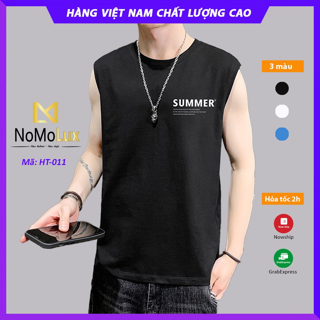 Áo ba lỗ nam nữ Summer 💢 Freeship 💢 Áo 3 lỗ thể thao NoMoLux mã HT011 - chất thun cotton mềm mát