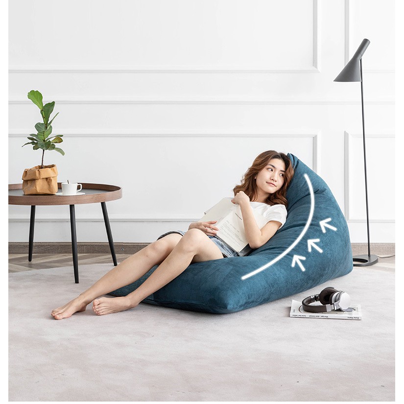 Ghế tam giác beanbag - Đã gồm hạt đậu bean, hàng có sẵn- Vải thô cao cấp, thoáng mát, chịu lực cao,