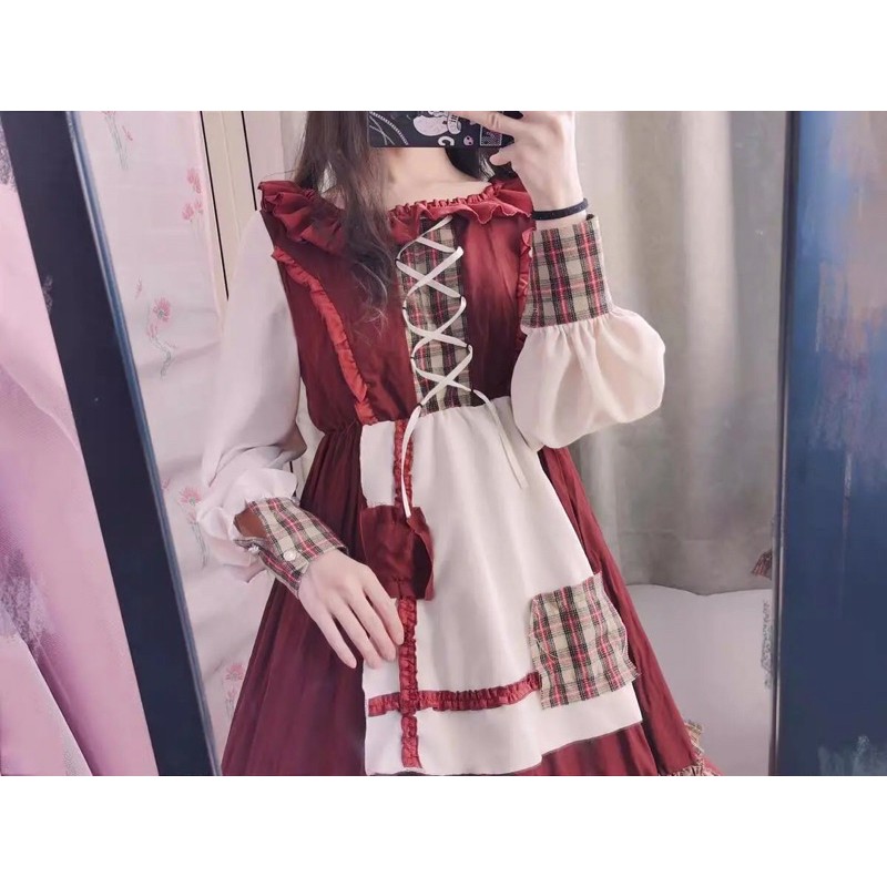 Đầm  Lolita/ Cô Bé quàng khăn đỏ( kèm feedback)