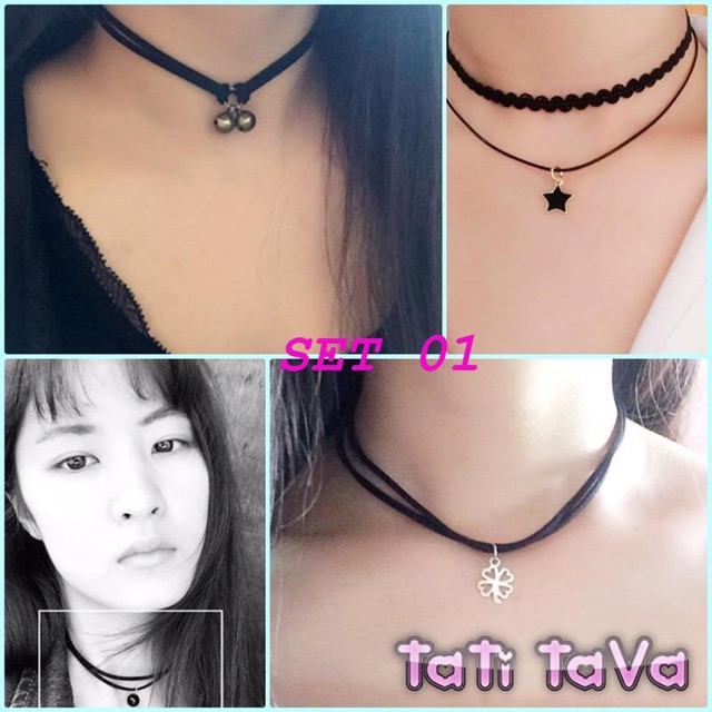 COMBO 4 CHOCKER / VÒNG CỔ ĐẸP PHONG CÁCH CÁ TÍNH HÀN QUỐC Tatitava