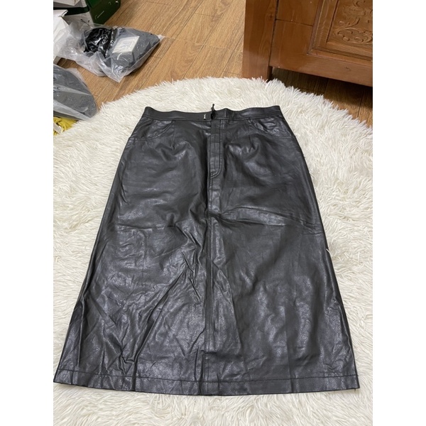 Chân váy da 2hand xịn ( hàng có lót quần ) Size L