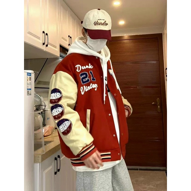 Áo Khoác Bomber Nam Chất Nỉ Pe Loại 1 Sang Sịn Logo Chữ M Phối Chữ Tay Kiểu Dáng Bóng Chày Form Rộng Mặc 4 Mùa Đẹp [NEW