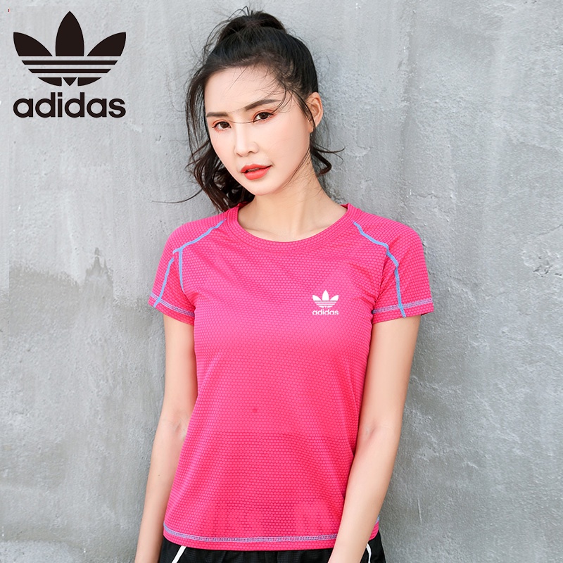 Adidas Áo Thun Thể Thao Chất Vải Khô Thoáng Nhanh Cho Nữ