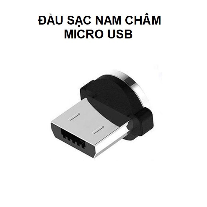 Đầu Sạc Nam Châm Rời LIGHTNING/ MICRO USB/ TYPE C Dùng cho cáp sạc nam châm xoay 360 độ