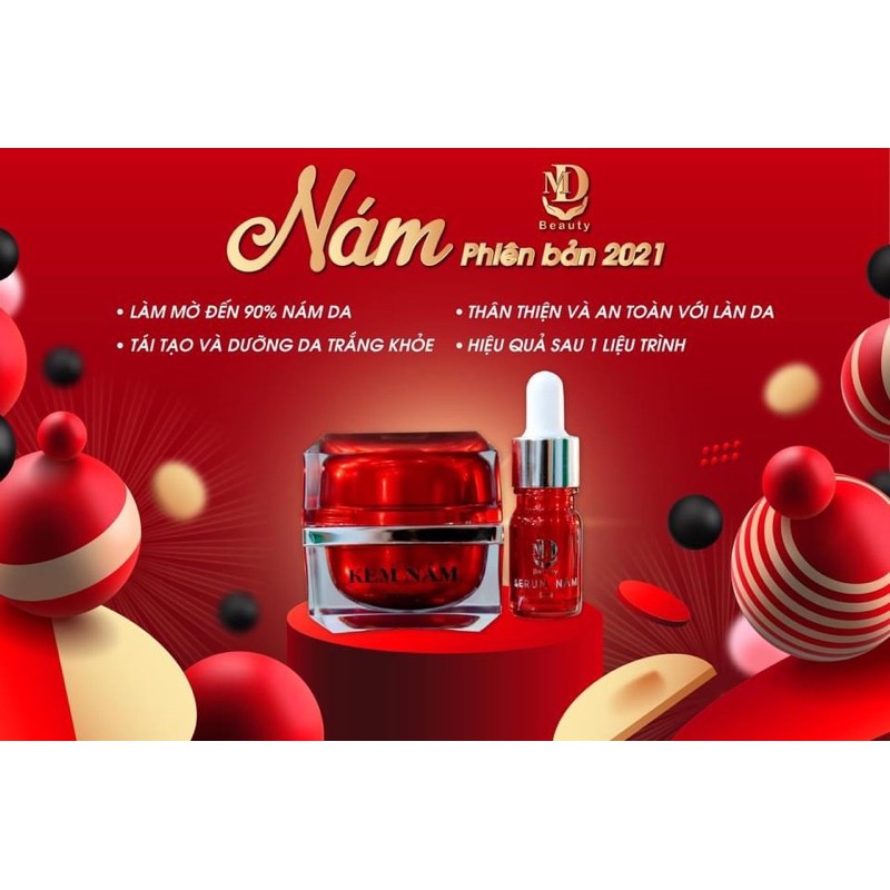 COMBO KEM NÁM LỰU ĐỎ PHIÊN BẢN 2021 - MELASMA KEM NÁM SERUM NÁM