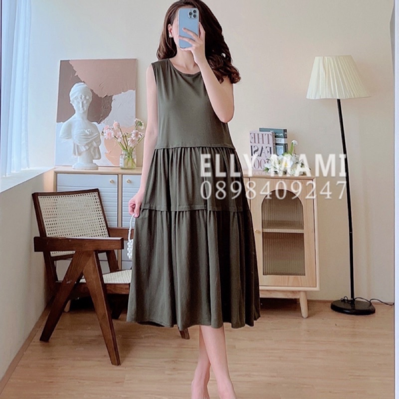 ( 40kg - 95kg ) Đầm Thun Bầu , Suông Nhiều Màu Babydoll Dáng Dài Mặc Thoải Mái Suốt Thai Kì & Sau Sinh Thiết Kế