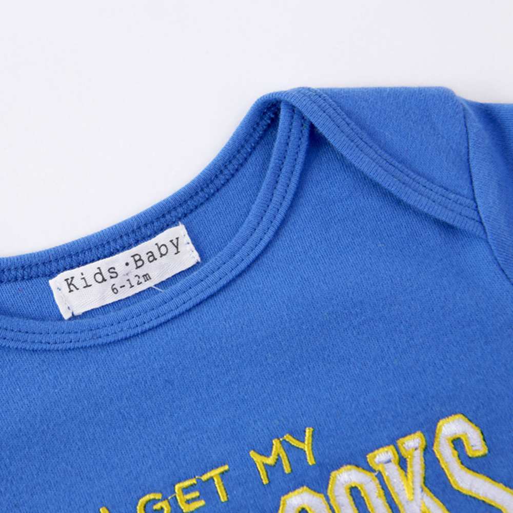 Áo liền quần Sanlutoz cotton tay dài màu xanh dương cho em bé