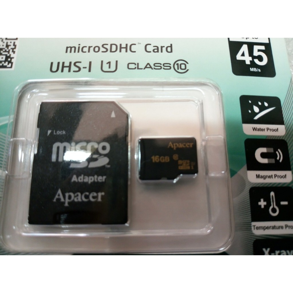 Thể nhớ Apacer MicroSD Class 10 - 16GB / Adapter kèm