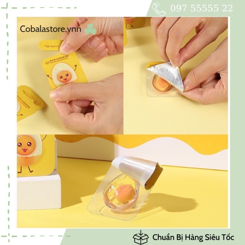 Lẻ 1 Miếng Mặt Nạ Trứng Gà Giữ Ẩm Cho Da Trắng Mịn Săn Chắc (Mask Ngủ)