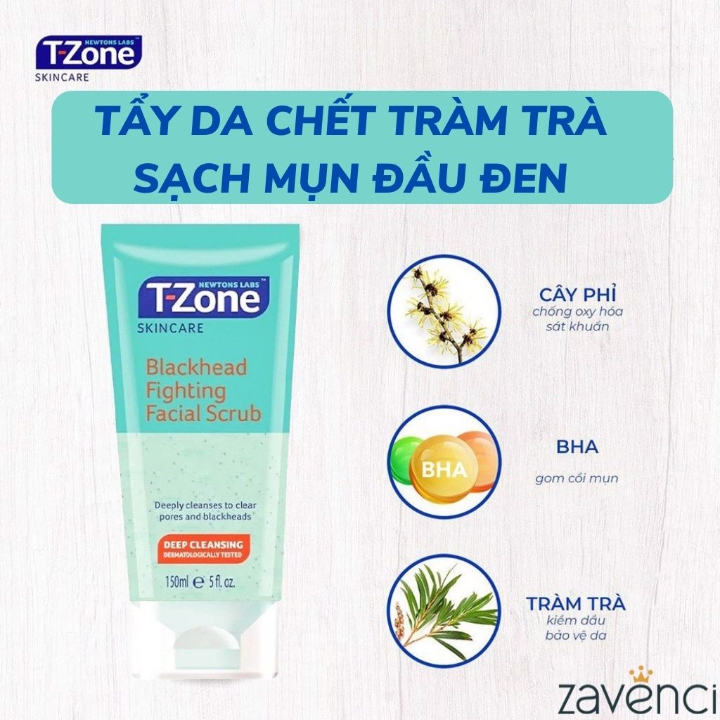 Tẩy tế bào chết T-ZONE Newtons Labs Blackhead Fighting Facial Scrub 150ml - ZAVENCI Official