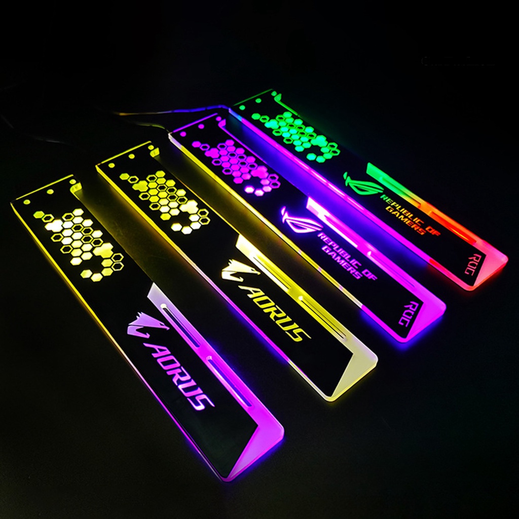 BKP* Graphics Card Bracket Luminous Strong Structure RGB 12-color LED GPU Support for Computer | BigBuy360 - bigbuy360.vn