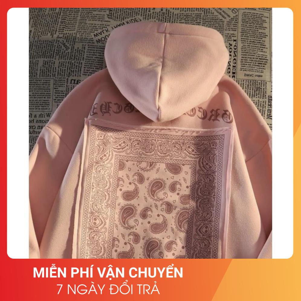 Áo Hoodie Hồng Bandana 24APRIL Nữ [FREESHIP] 🌸 Sweater thổ cẩm form rộng tay bồng, kiểu dáng vintage cá tính Ulzzang 🌸 | BigBuy360 - bigbuy360.vn