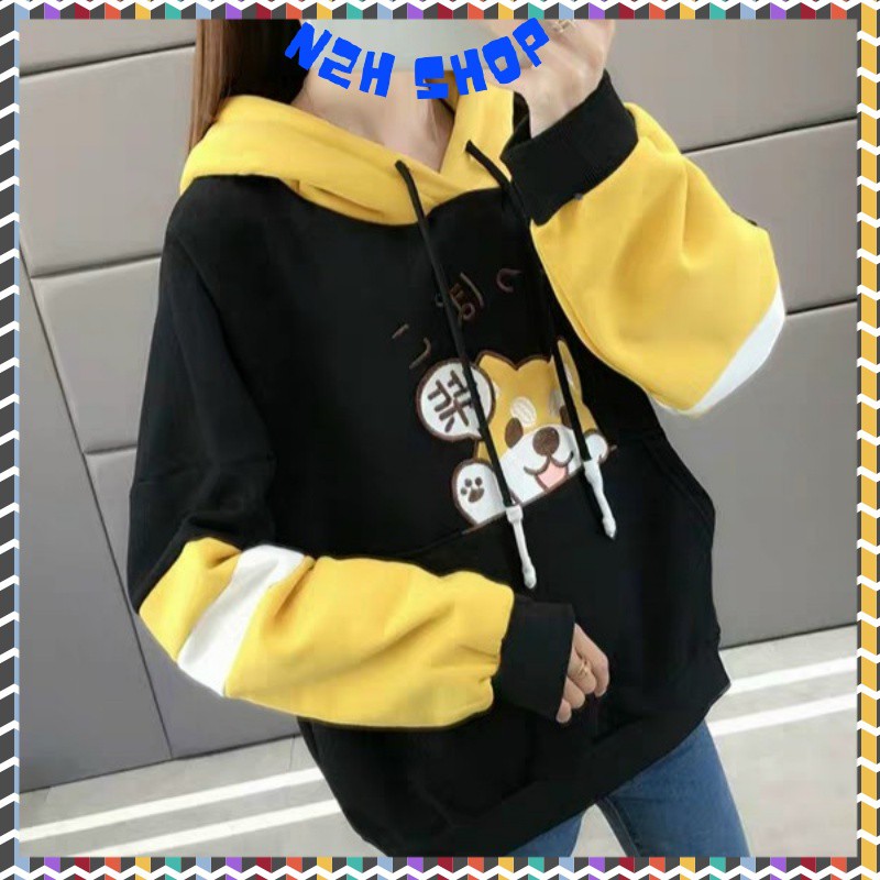 Áo Khoác Nỉ Nam Nữ Mùa Đông Corgi Hình Chó Siba Cute Form Rộng Dưới 55kg,Áo Hoodie Unisex N2H Shop