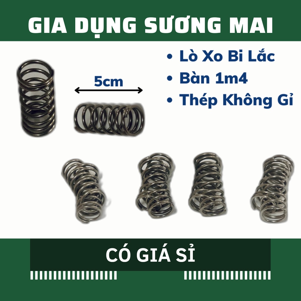 Lò Xo Bi Lắc Bàn 1m4 Thép Không Gỉ