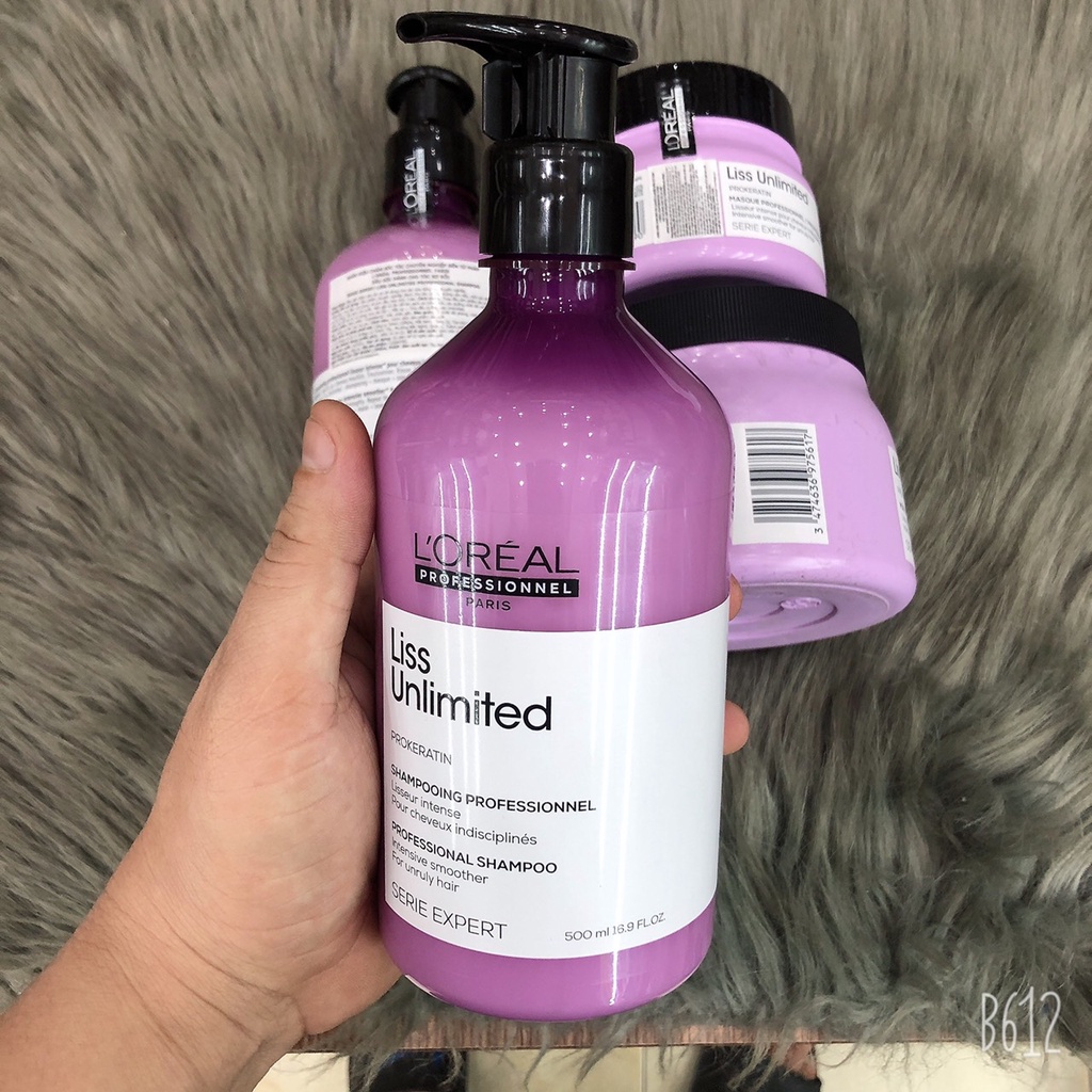 Bộ dầu gội hấp suôn mượt dành cho tóc sơ rối Liss Unlimited Loreal