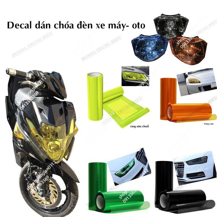 ( Hàng Chất, giá tốt ) Decal Dán Pha Đèn ( Chóa Đèn) Khổ 60cm