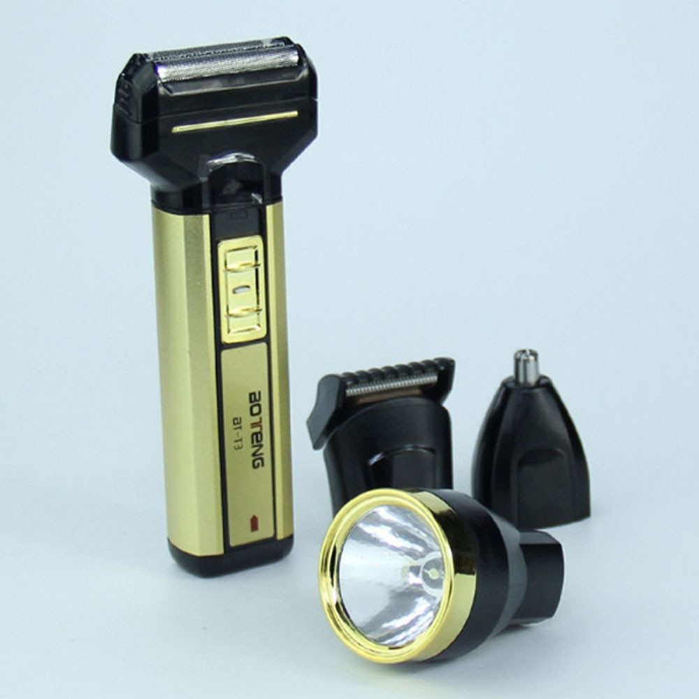 Tông Đơ Cắt Tóc Cạo Râu ⚡️𝐅𝐑𝐄𝐄 𝐒𝐇𝐈𝐏⚡️ Máy Cắt Tóc Đa Năng Kiêm Cạo Râu, Tỉa Lông Mũi, Đèn Pin