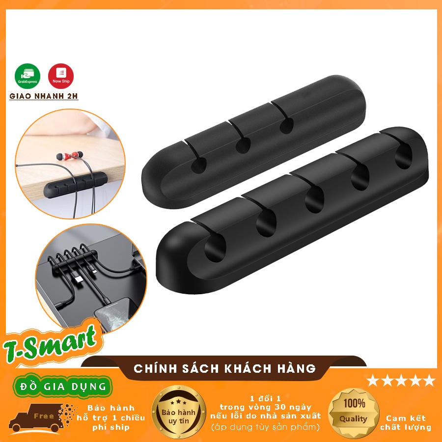 Đế Dán Silicon Kẹp Cố Định Chống Rối Cáp Sạc, Dây Chuột, Tai Nghe Gọn Gàng Tiện Dụng Bàn Làm Việc
