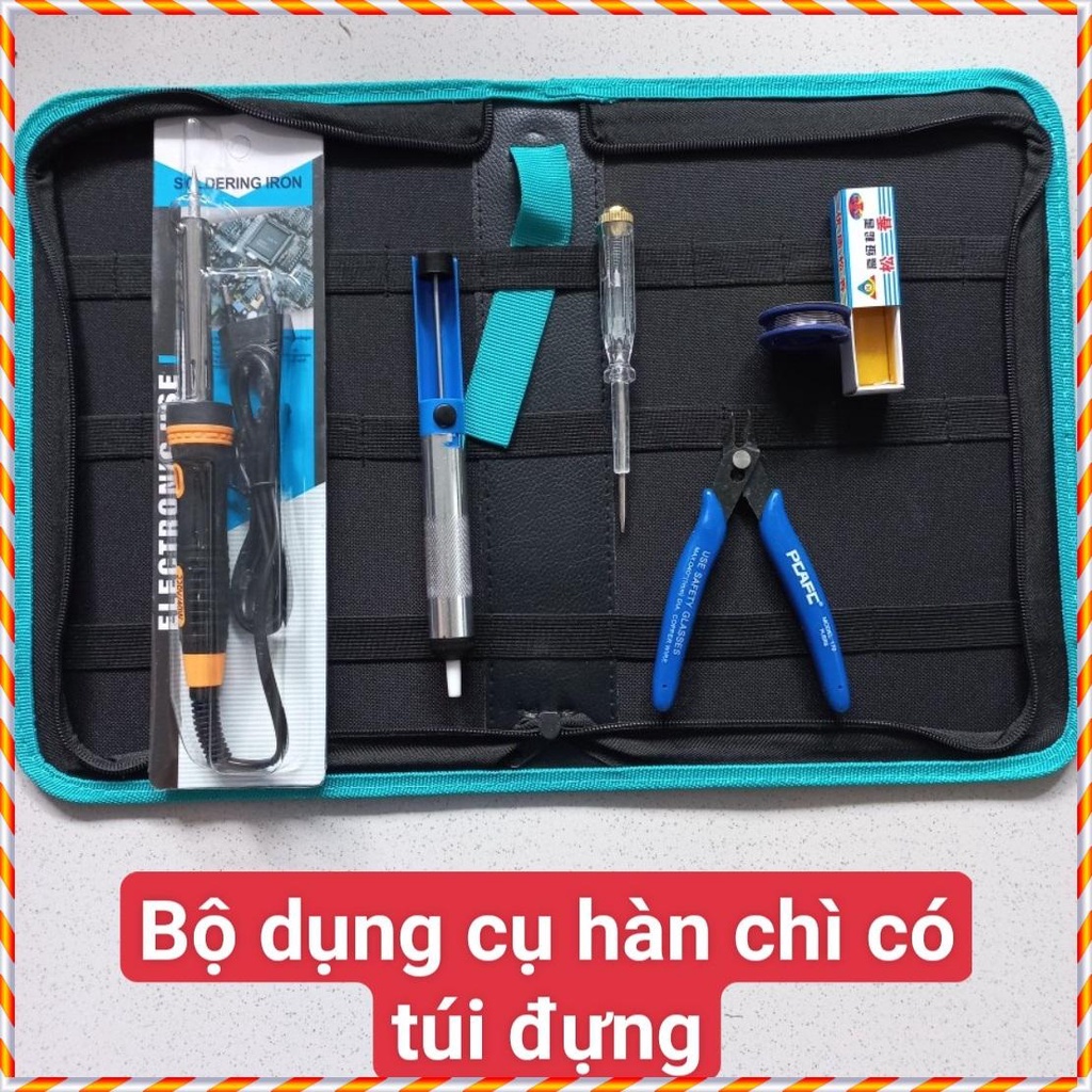 BỘ DỤNG CỤ HÀN HÚT CẮT CHÌ HÀN 6 MÓN HC1 CÓ TÚI ĐỰNG TIỆN LỢI - HOANGNGUYEN