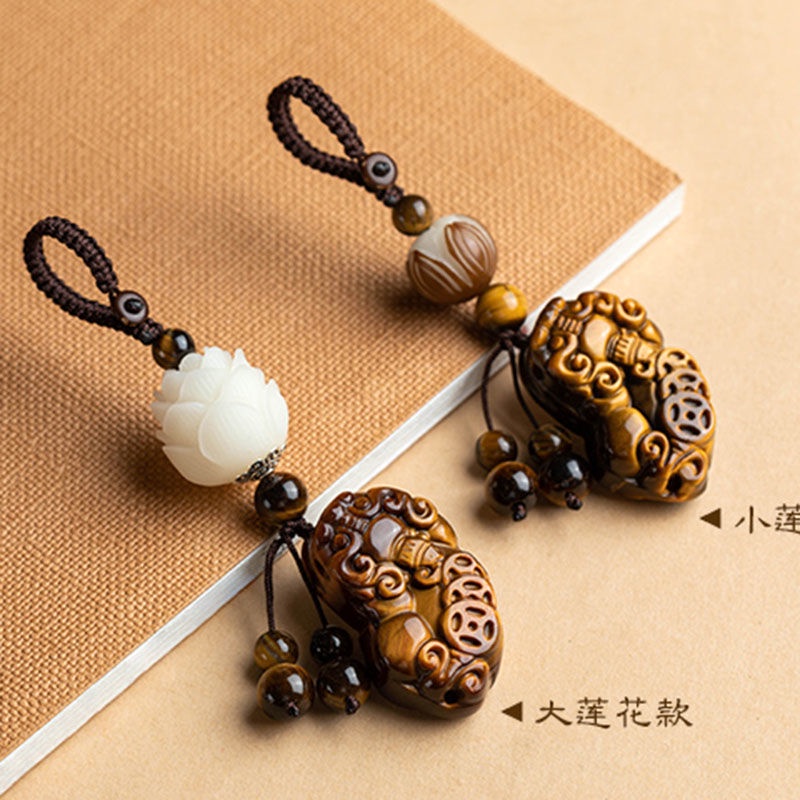 Móc Chìa Khóa Hình Tỳ Hưu May Mắn Bằng Đá Mã Não Dành Cho Nam Và Nữ