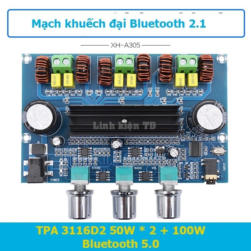 Mạch khuếch đại Bluetooth XH-A305 2.1 50Wx2 + 100W TPA3116