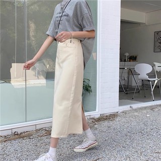 Chân váy bò màu be (ảnh thật ở cuối)