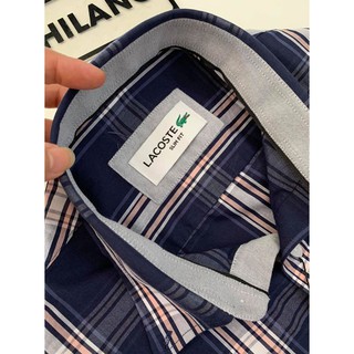 [ẢNH THẬT] [XẢ KHO] Áo sơ mi kẻ Lacoste chất cotton