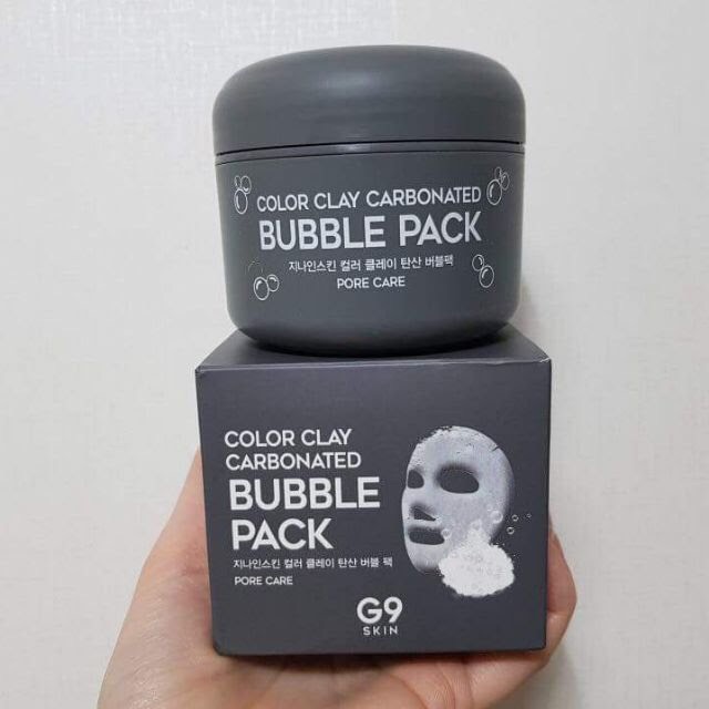 Mặt Nạ Bùn Sủi Bọt, Làm Sạch Lỗ Chân Lông, Loại Bỏ Bã Nhờn G9SKIN Color Clay Carbonated Bubble Pack 100ml