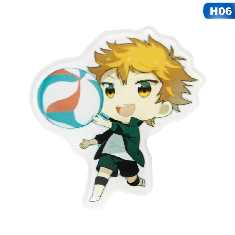 Huy hiệu acrylic trang trí ba lô thiết kế nhân vật anime trong Haikyuu!! độc đáo xinh xắn